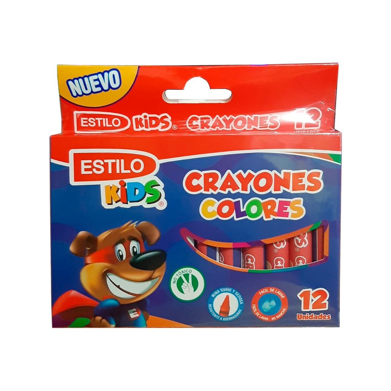 Estilo Kids Caja de Crayones Triangulares 12 Colores
