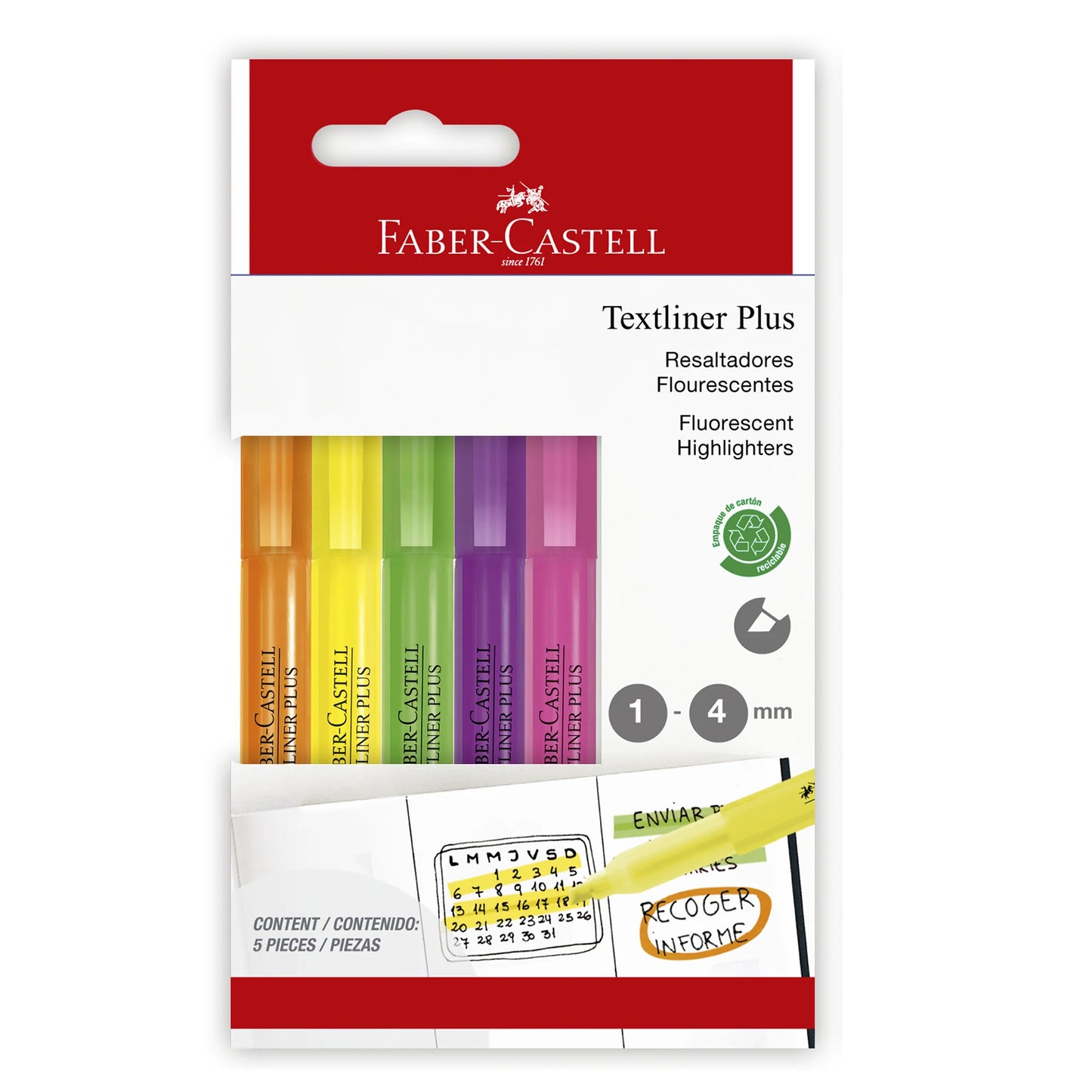 Faber-Castell Resaltadores Fluorescentes 5Pcs