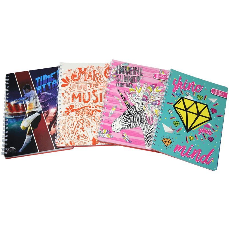 Estilo Cuaderno Universitario 4 Líneas 100 Hojas