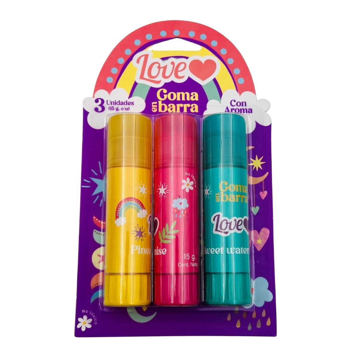 Love Set Gomas en Barras Con Aroma 3 Pcs