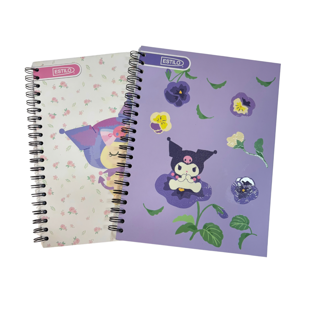 Estilo Cuaderno Universitario Pasta Dura Kuromi 1 Línea / 100H