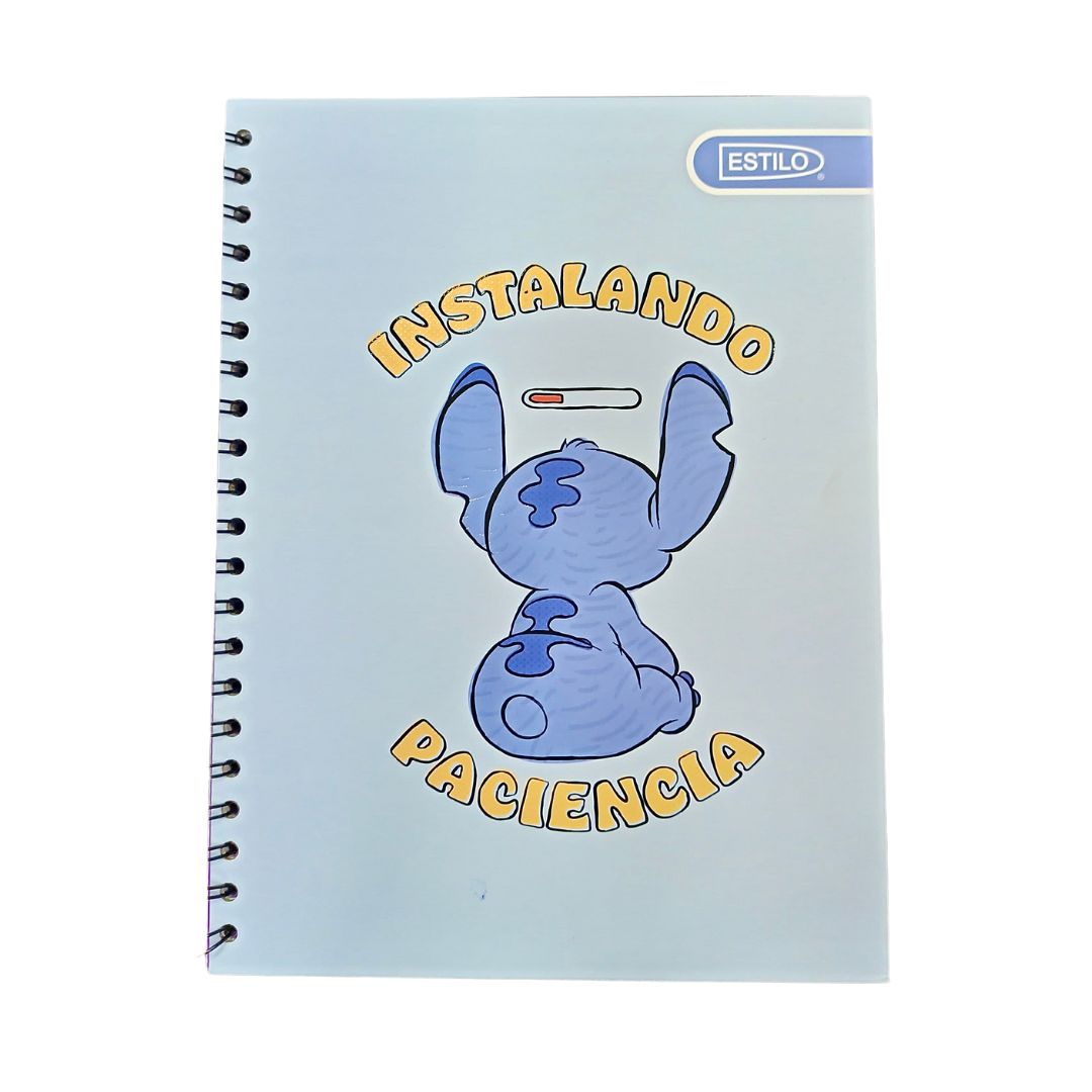 Estilo Cuaderno Universitario Pasta Dura Stitch 100H Cuadros