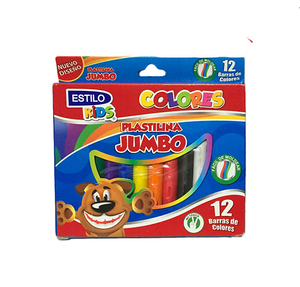 Estilo Plastilina Jumbo 12 Colores