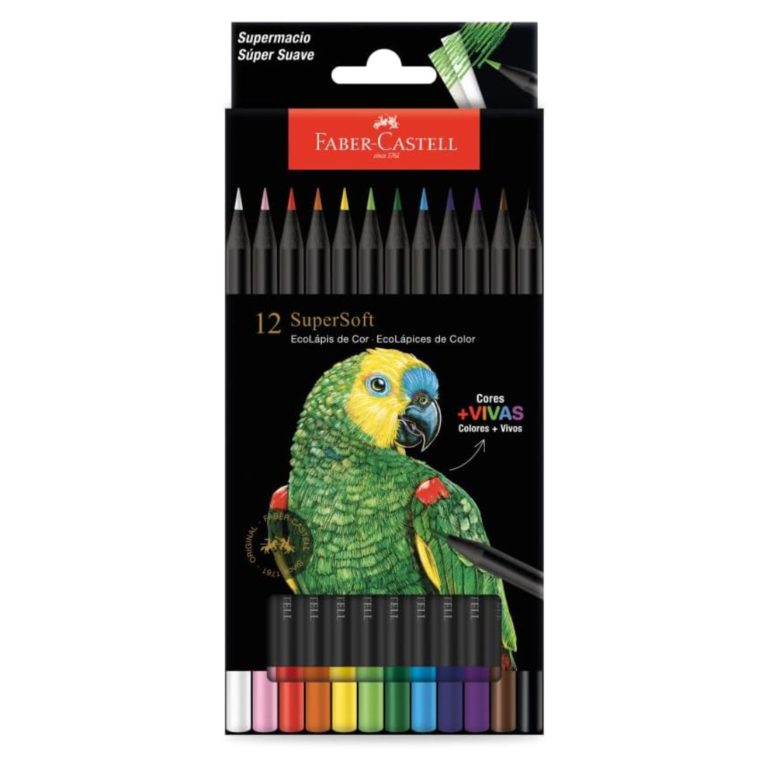 Faber-Castell 12 SuperSoft EcoLápices de Color