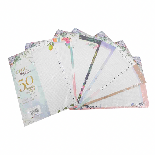 Estilo Paquete de Hojas de Cuadros Con Diseño A4 50 Hojas