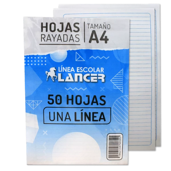 Lancer Paquete Hojas 1 Líneas A4 50H