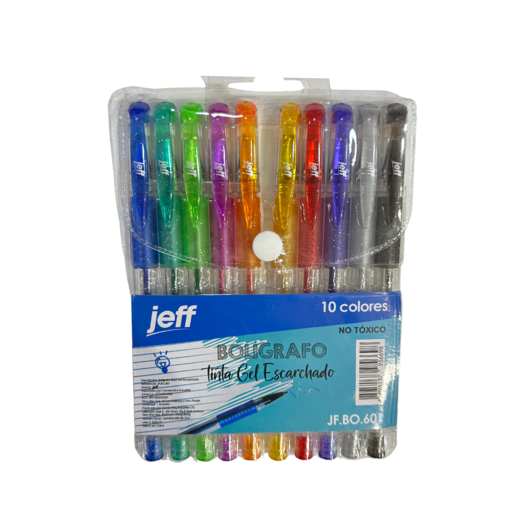 Jeff Esferos Gel Escarchados 10pcs