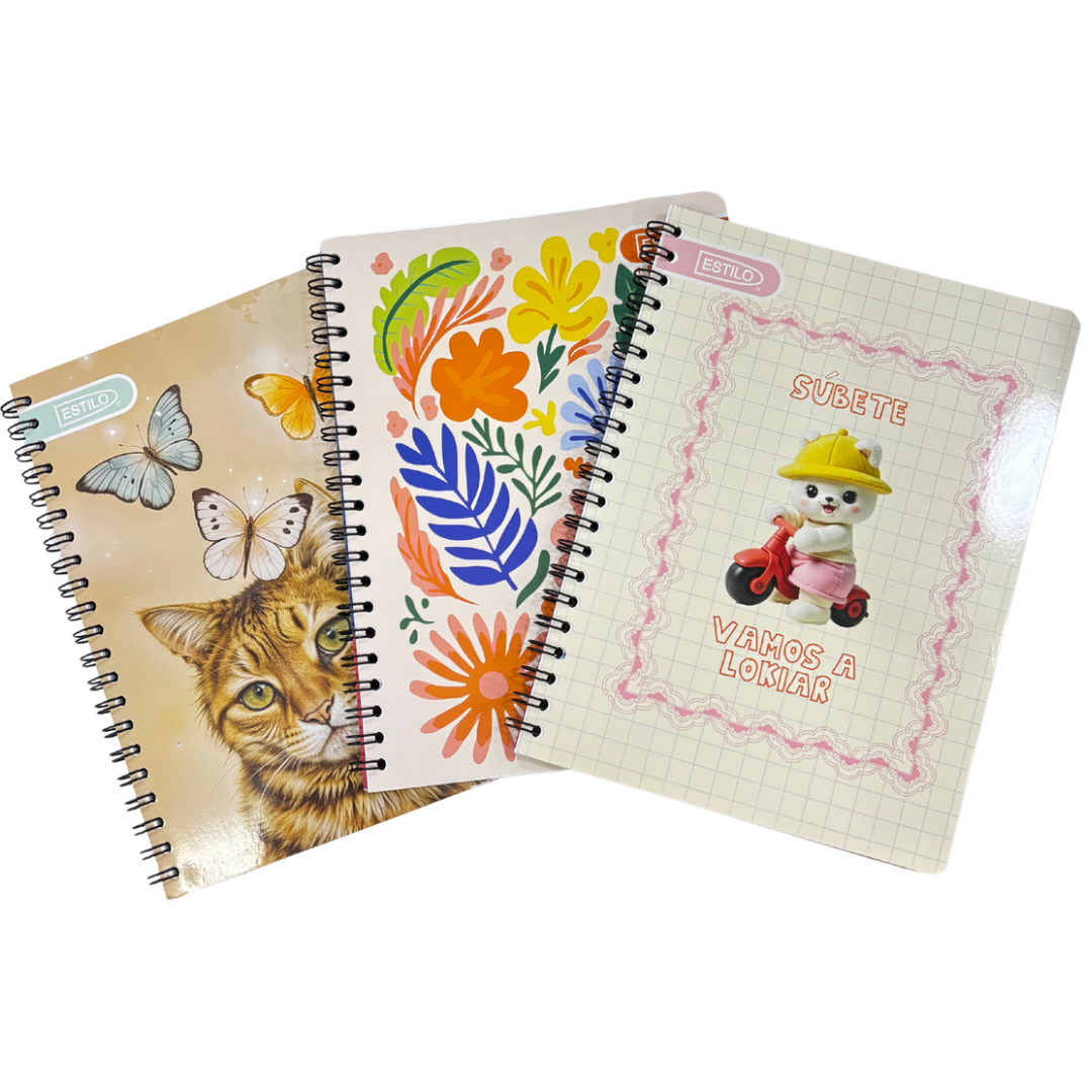 Estilo Cuaderno Universitario Cuadros 100 Hojas