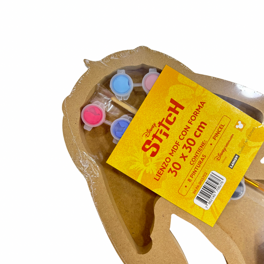 Lancer Lienzo MDF con Forma Stitch con Pinturas y Pincel