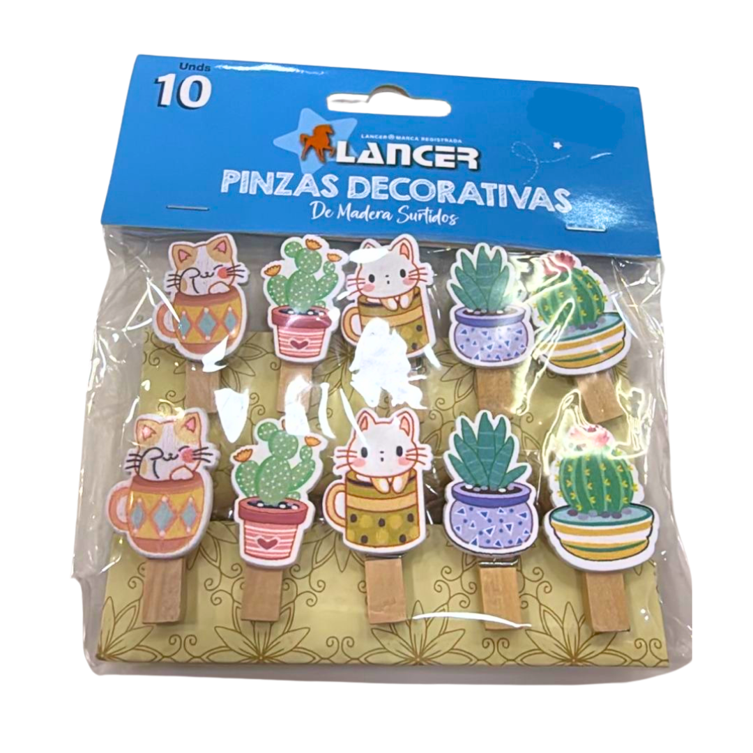 Lancer Pinzas Decorativas de Madera