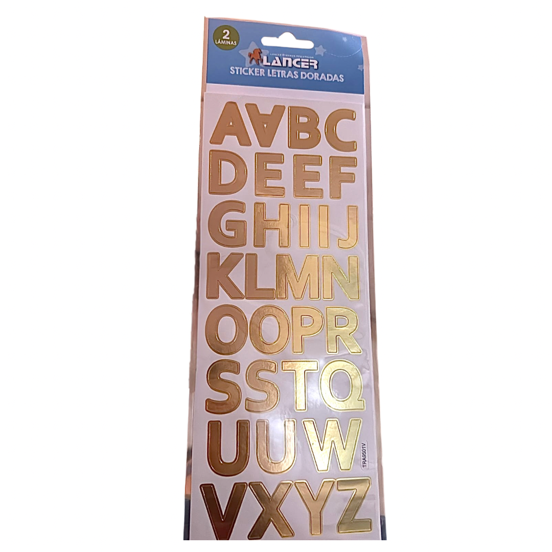 Lancer Sticker Letras Doradas