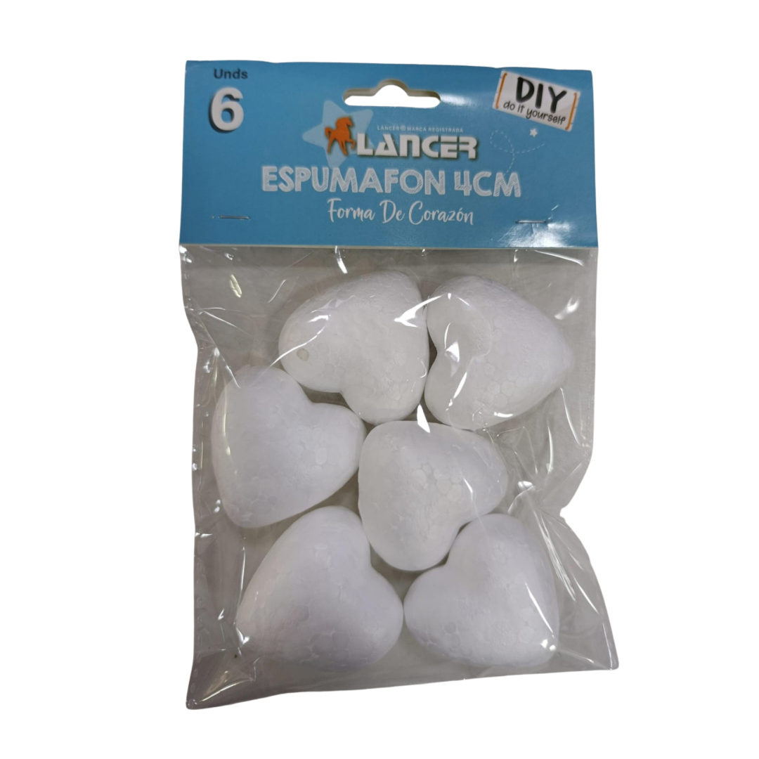 Lancer Espumafon 4cm Forma de Corazón