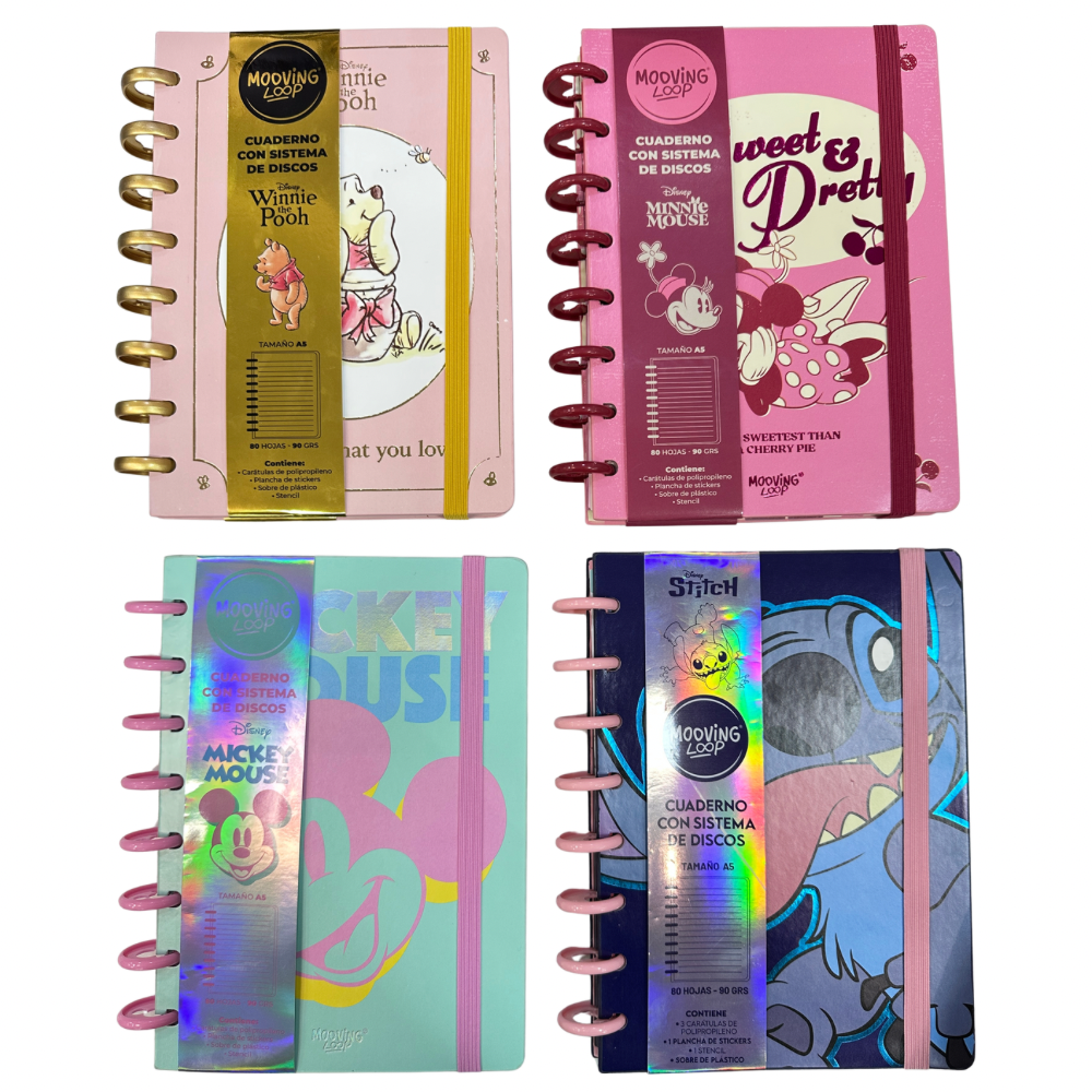Mooving Cuaderno con Sistema de Discos - A5 - 1 Línea