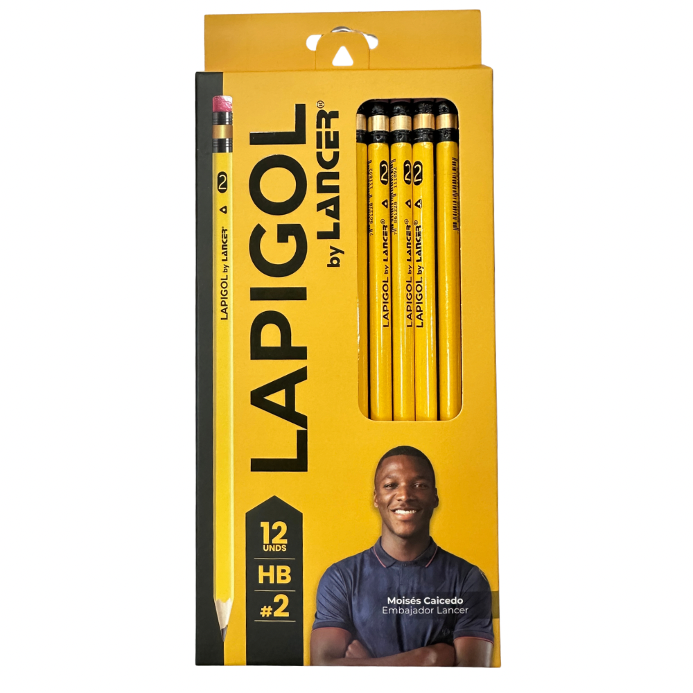 Lancer Caja de Lápices de Escribir HB #2 12Unds