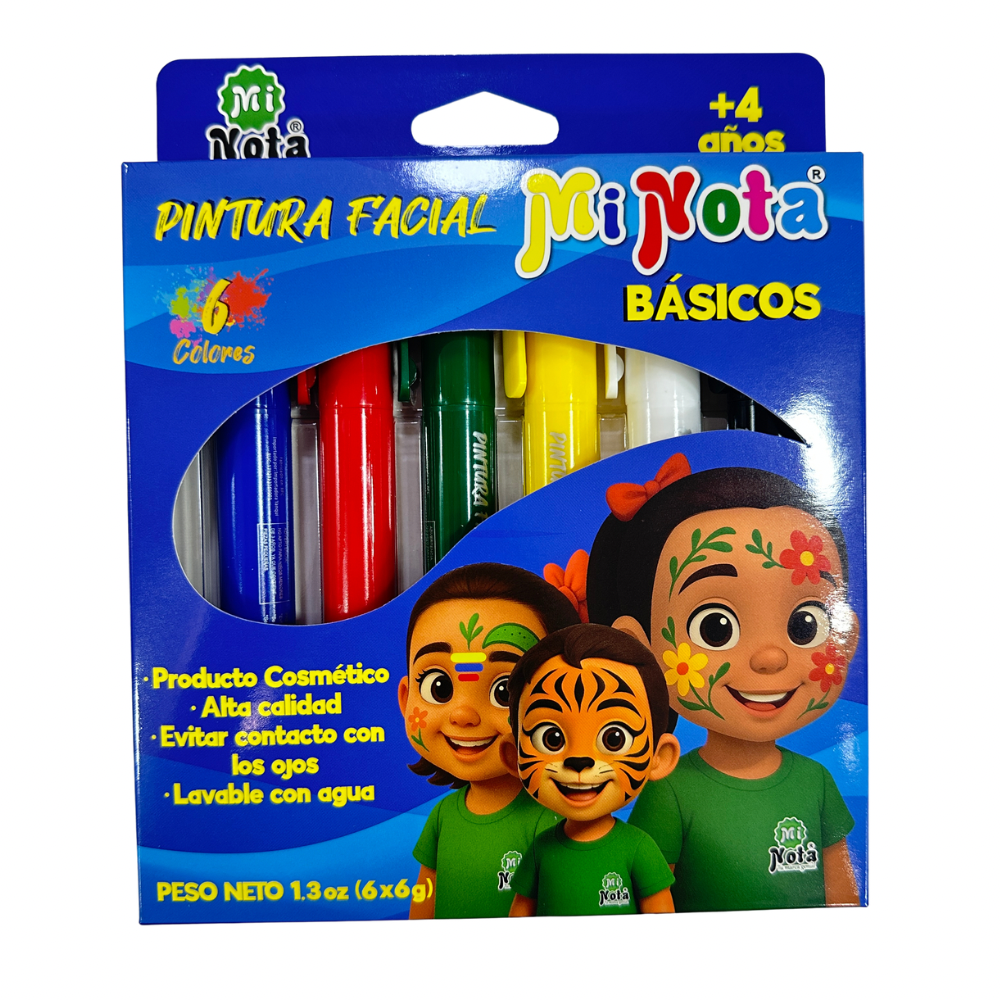 Mi Nota Pintura Facial 6 Colores