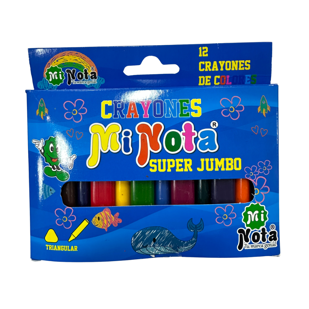 Mi Nota 12 Crayones Super Jumbo