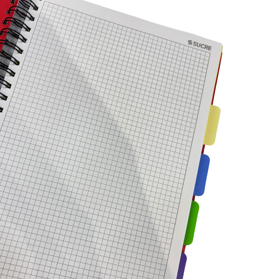 Sucre Cuaderno de 5 Materias Cuadros 150 Hojas