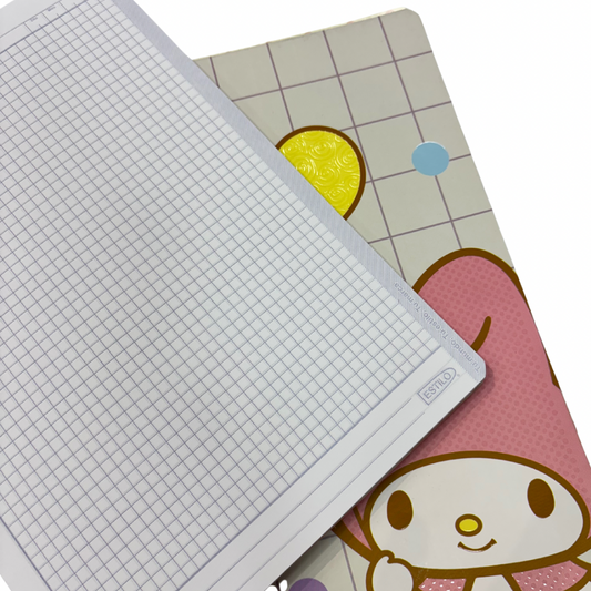 Estilo Cuaderno Universitario Pasta Semi Dura My Melody 100H Cuadros