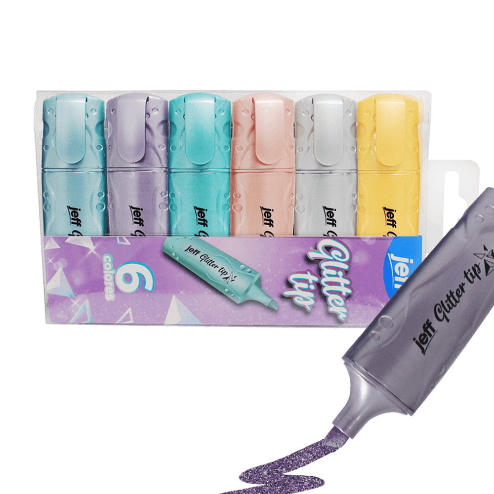 Jeff Caja de Resaltadores Metalizados 6 Colores