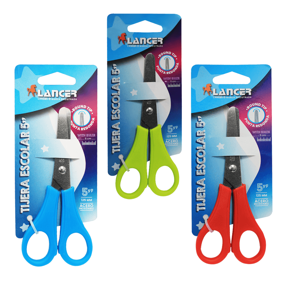Lancer Tijera Escolar Punta Redonda
