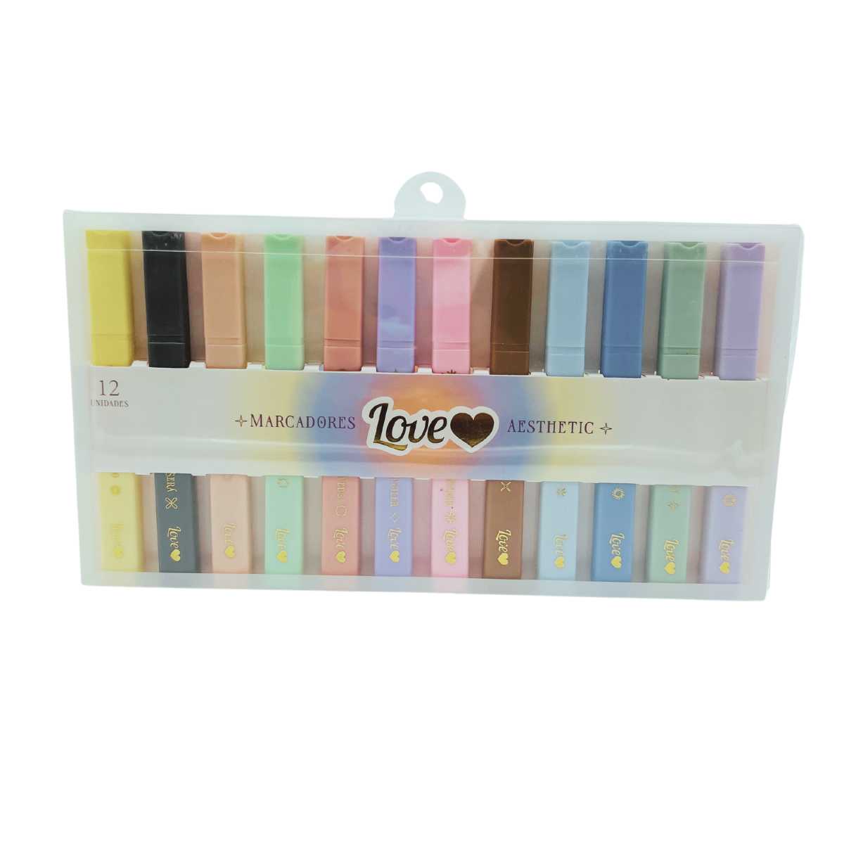 Love Marcadores 12 Colores Pasteles