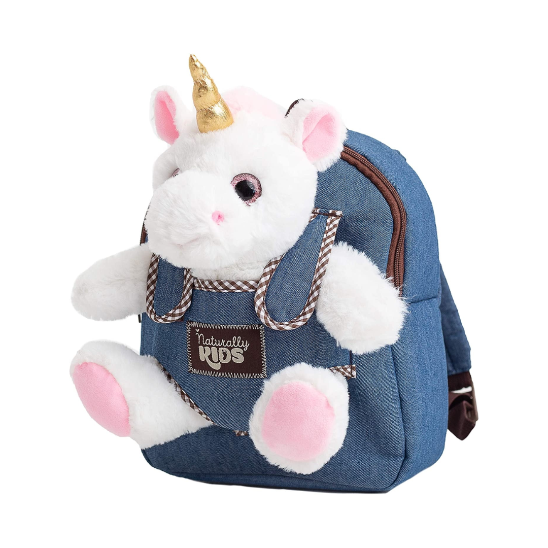 Naturally KIDS Mochila con Peluche Unicornio