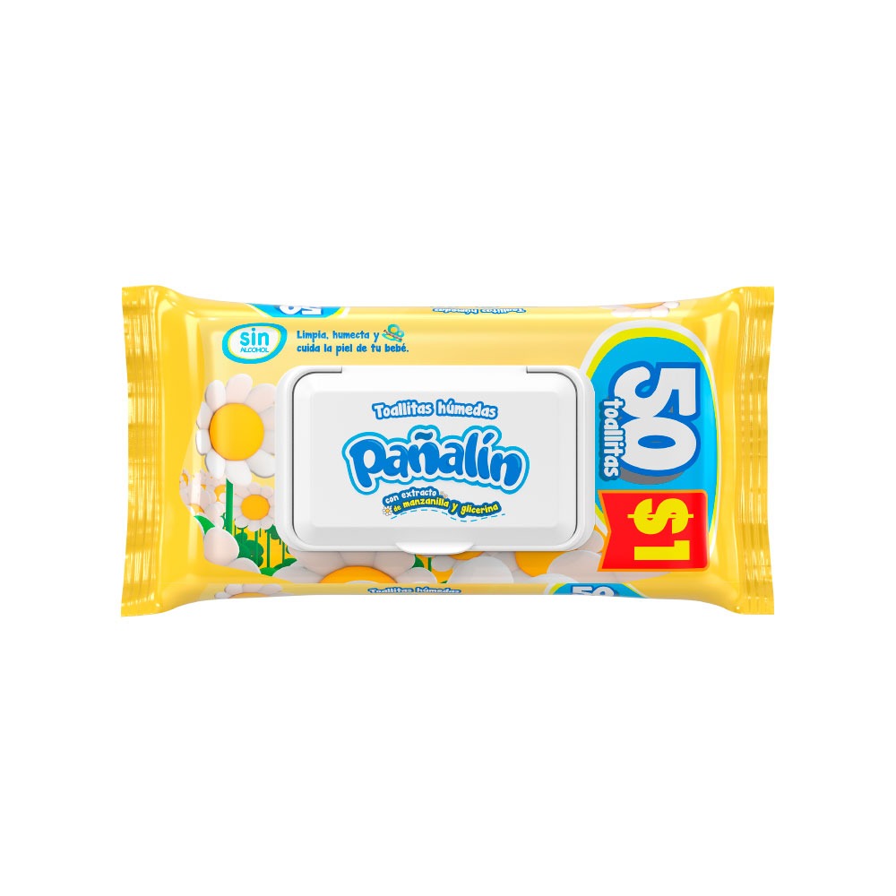 Pañalín Toallitas Húmedas 50 unidades