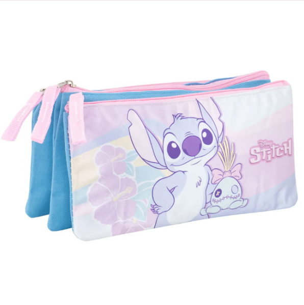 Vasari Cartuchera Triple Lilo and Stitch