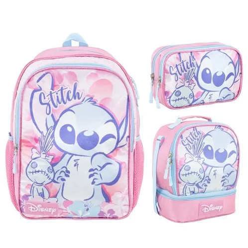 Vasari Paquete Stitch Mochila + Lonchera + Cartuchera