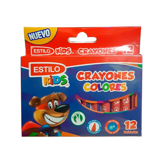 Estilo Kids Caja de Crayones Triangulares 12 Colores