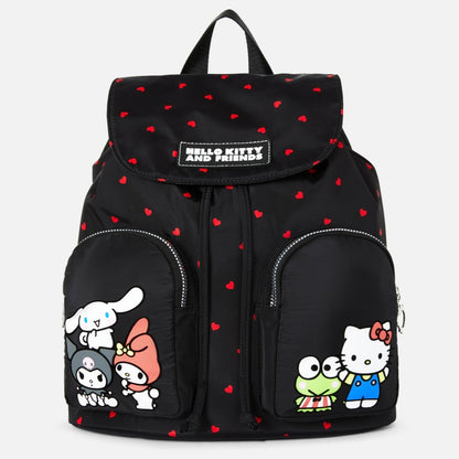 Disney Mochila Hello Kitty and Friends Negra con Corazones