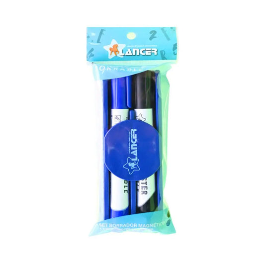 Lancer Borrador Magnético + 2 Marcadores Borrables