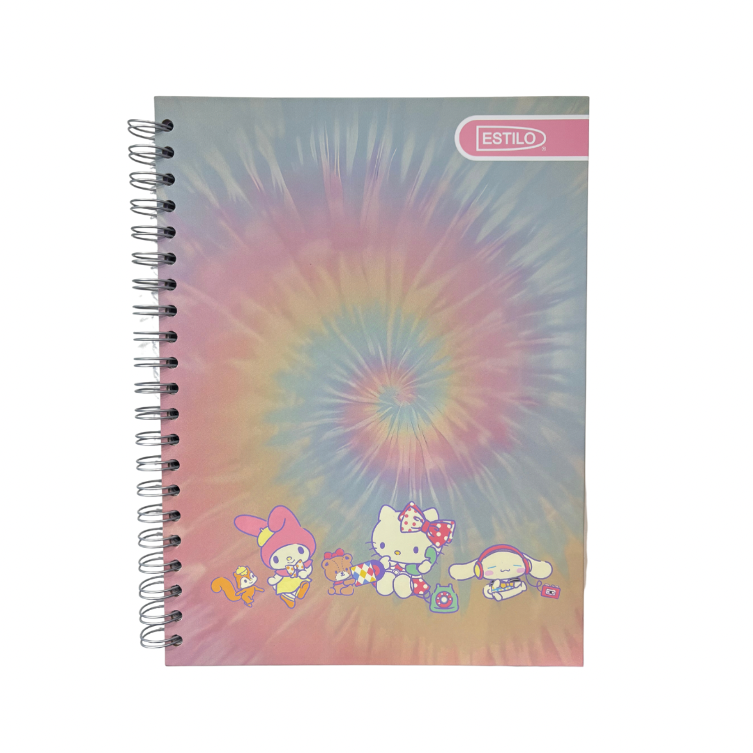 Estilo Cuaderno Universitario Pasta Dura 100H Cuadros Hello Kitty