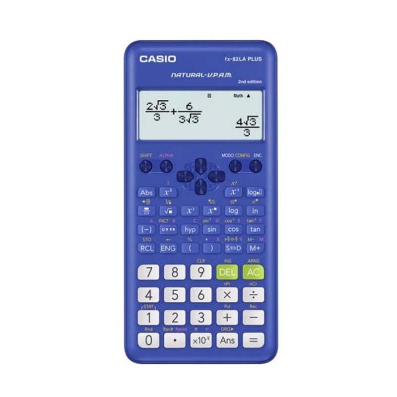 Casio Calculadora Científica fx-82LA Plus 252 Funciones Azul