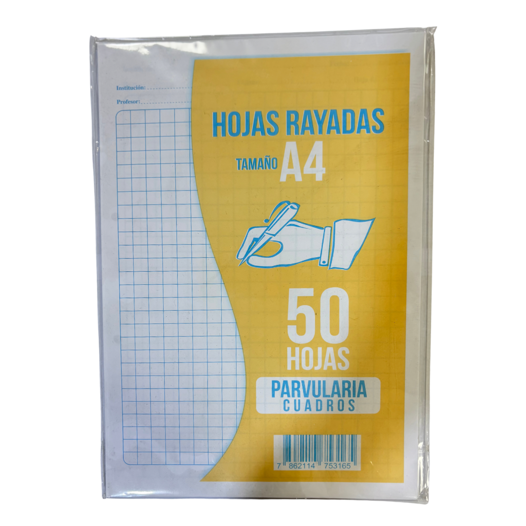 DP 50 Hojas Perforadas A4 Parvularia Cuadros