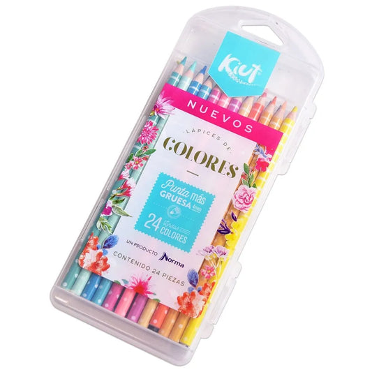 Kiut Caja Lápices de Colores 24 pcs