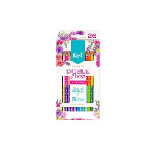 Kiut Caja Lápices de colores Doblepunta 13 pcs