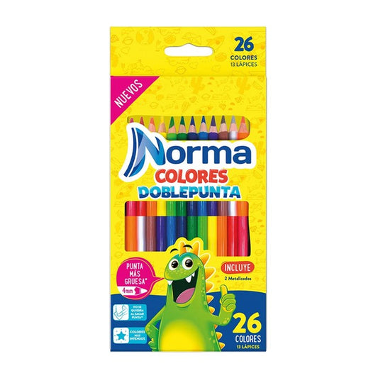 Norma Lápices de 26 Colores Doble Punta