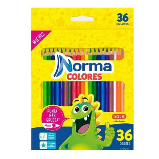 Norma Caja de Lápices de Colores X36