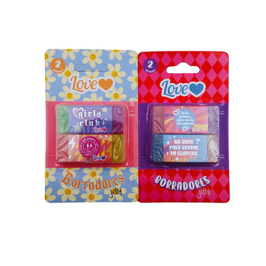 Love Set de Borradores de Colores 2 Pcs