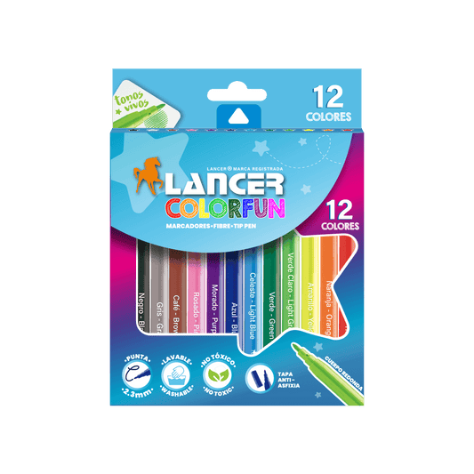 Lancer Marcadores Colorfun 12 Colores
