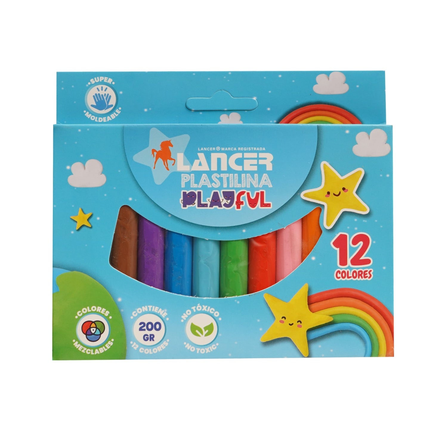 Lancer Plastilina Playful 12 Colores Jumbo 200GR