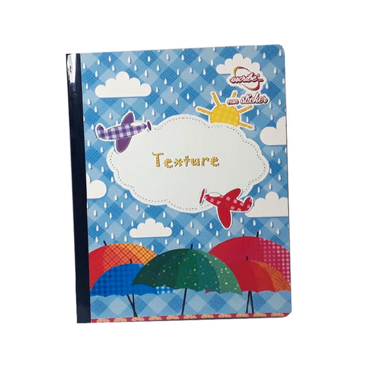 Escribe Cuaderno Cosido 2 líneas Con Stikers 100 Hojas