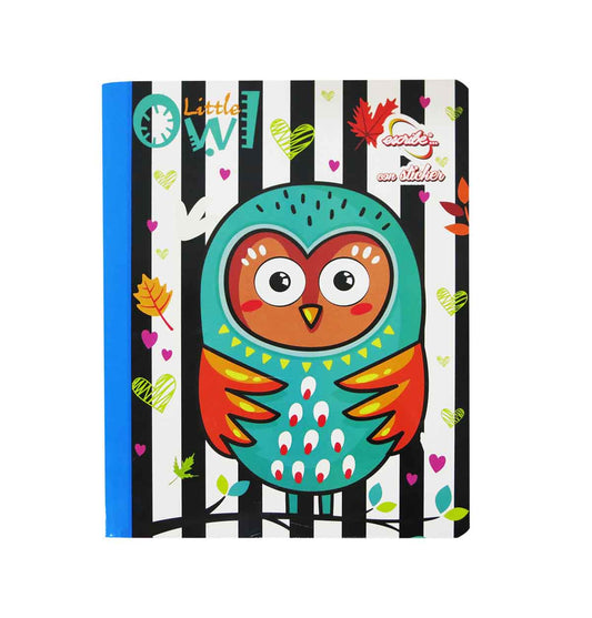 Escribe Cuaderno Cosido Con Sticker Cuadros 100 Hojas