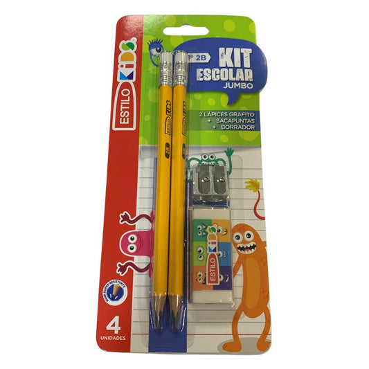 Estilo Kit Escolar Jumbo 4 Pcs