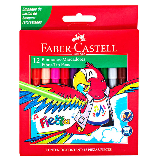 Faber-Castell Caja de Marcadores Fiesta 12 Colores