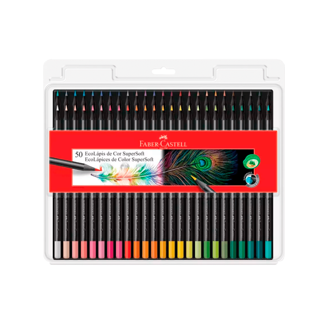 Faber-Castell Lápices de Colores SuperSoft 50pcs