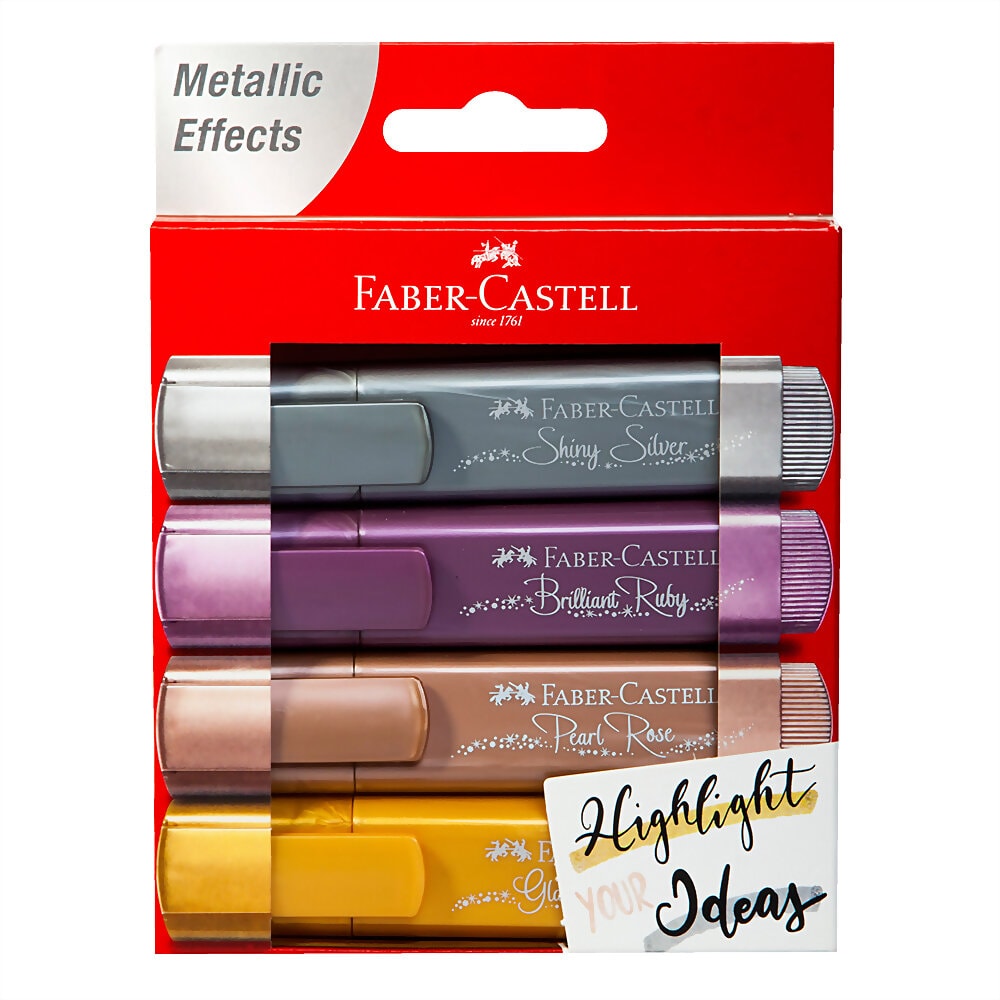 Faber-Castell Resaltadores Metallic Effects 4pcs