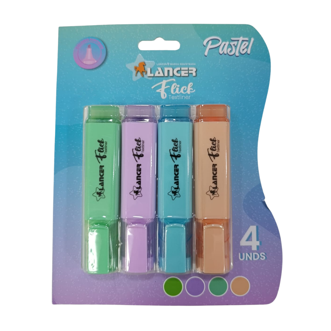 Lancer Flick Textliner Pastel X4