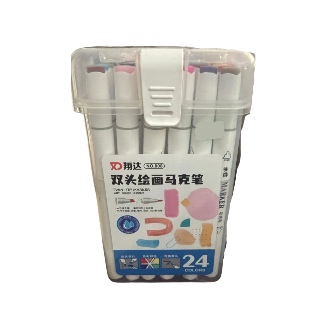 Twin-Tip Caja de Marcadores Doble Punta 24 Colores